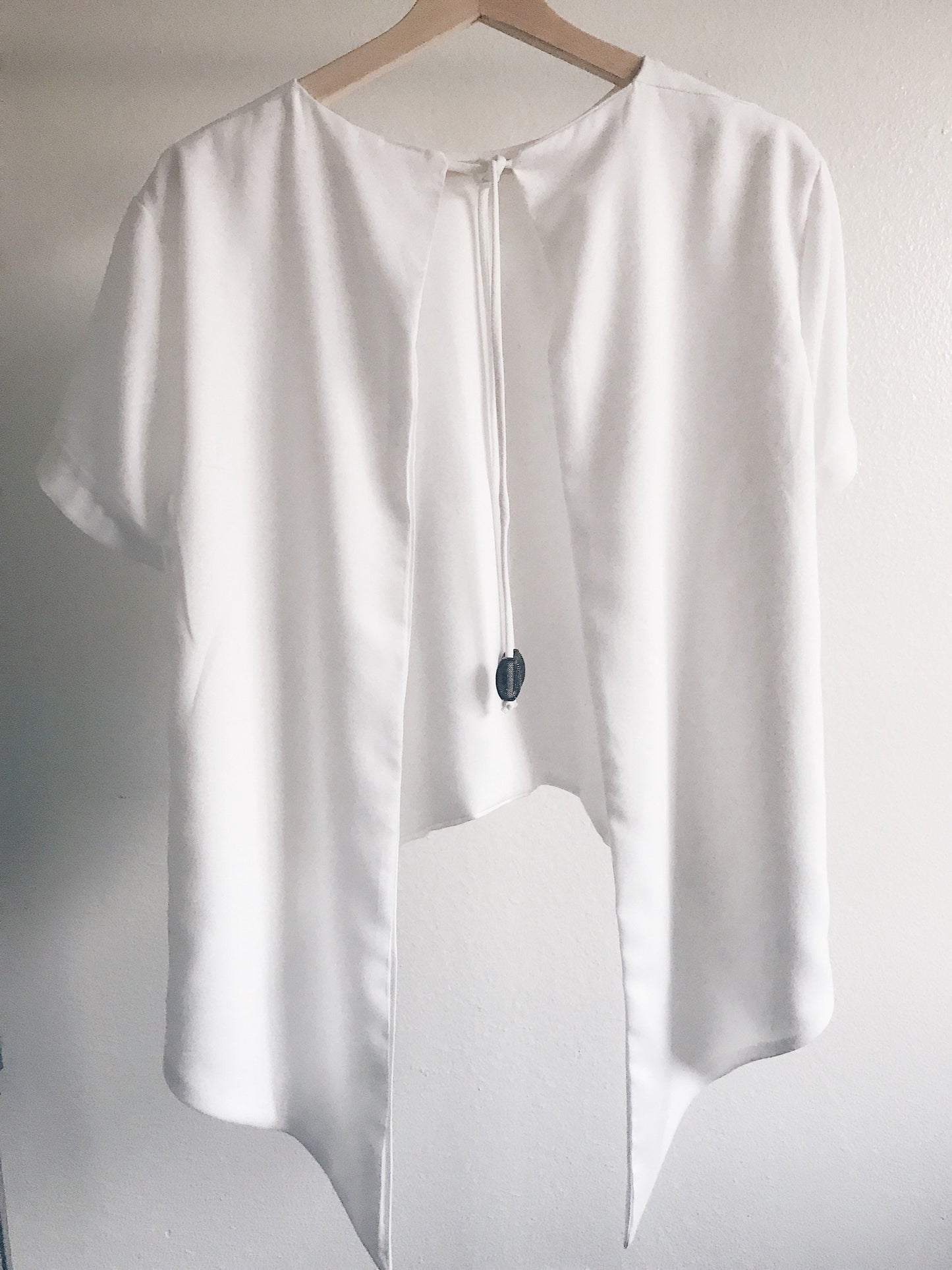 ALANAYA High-Low Tie-Back Blouse