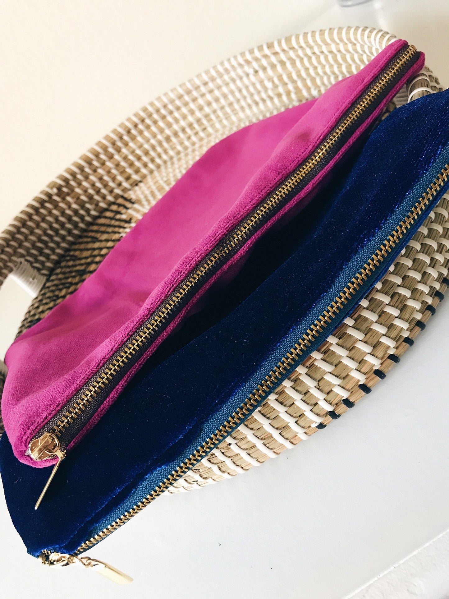 Maroon Velvet ALANAYA Clutch