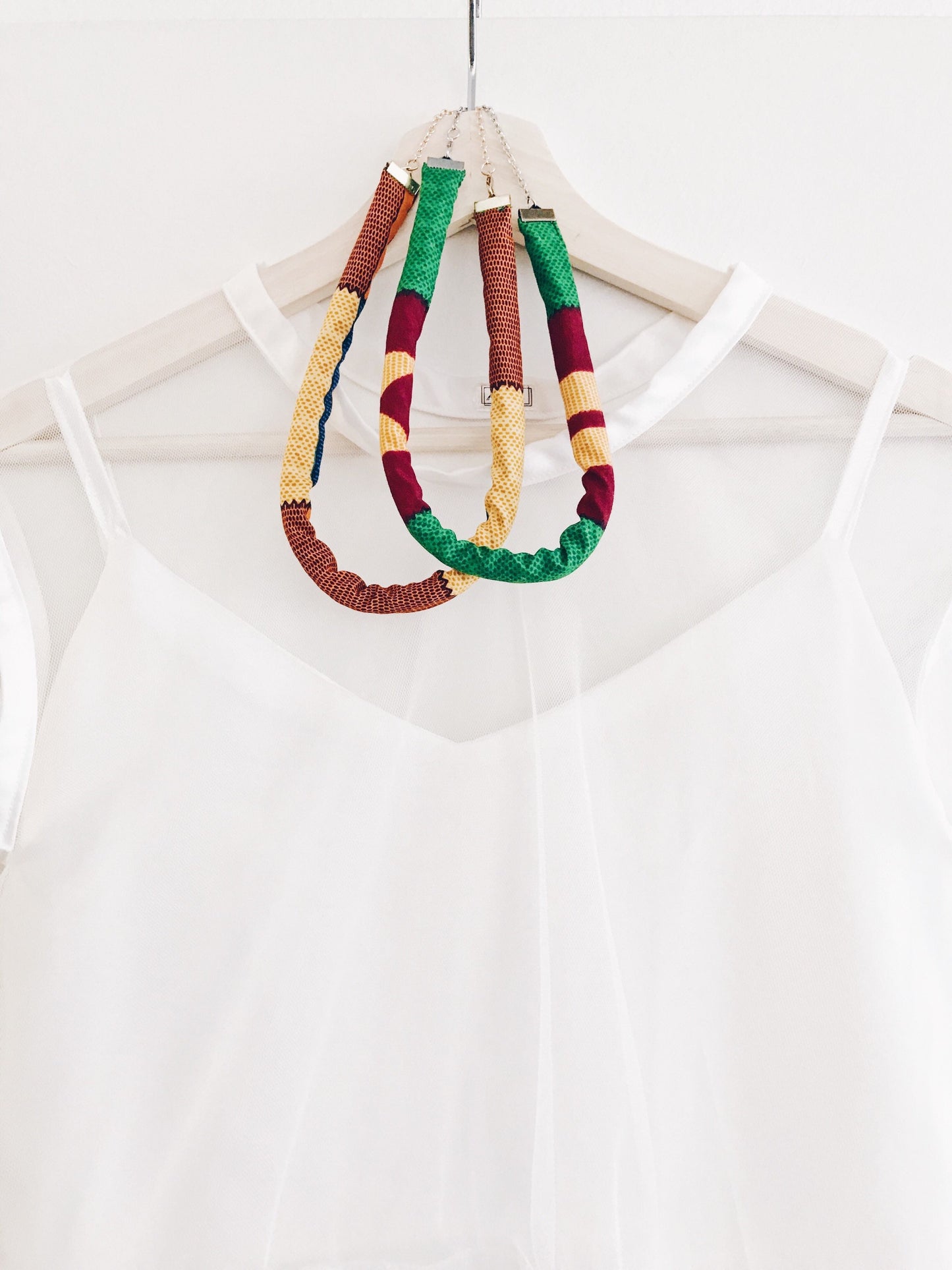 Ankara Cloth Necklace | African Print Necklace, Kente Print, African Print Accessories, Ankara Necklace, African Print Jewelry