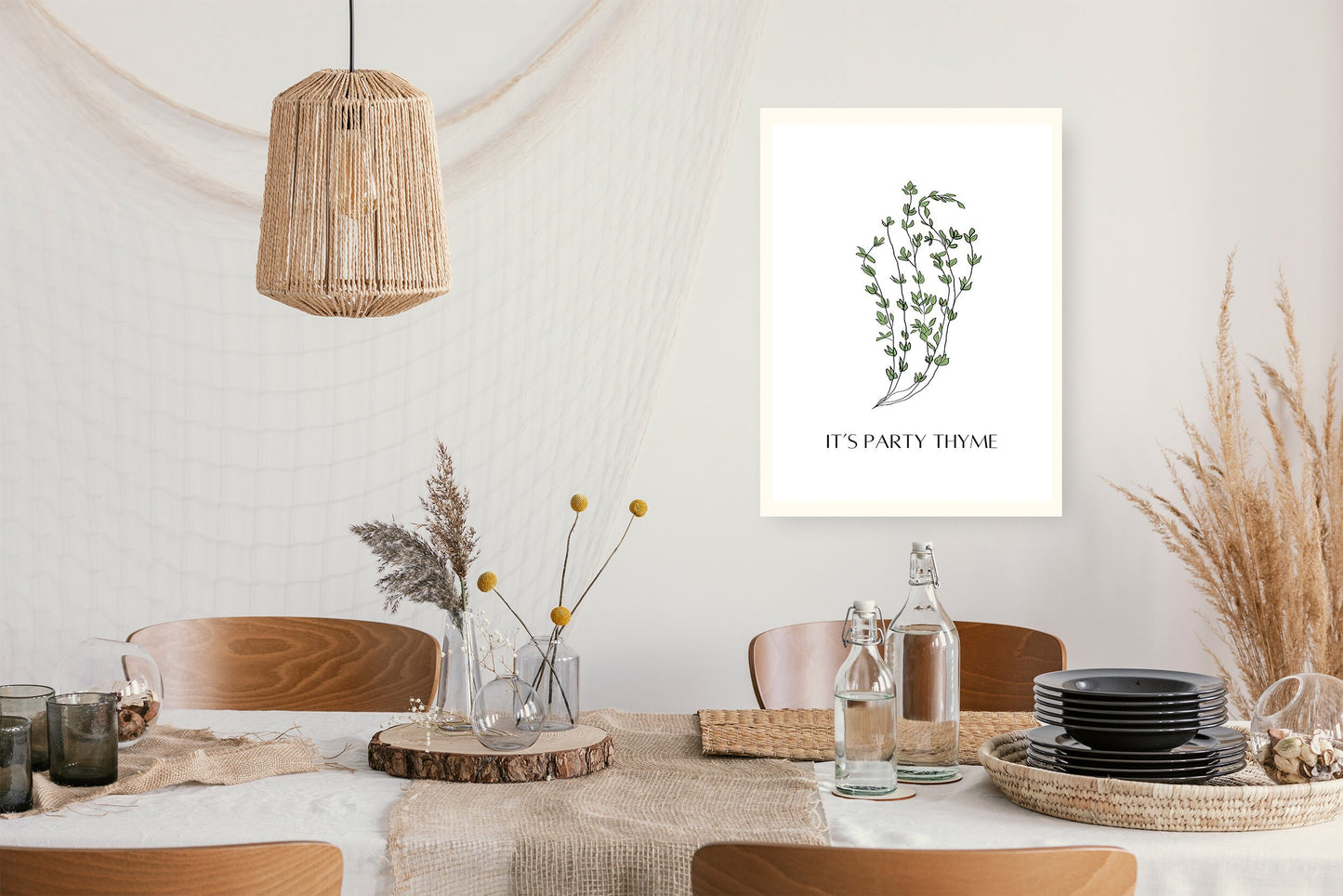 Thyme Herb Wall Art | Instant Download, Plant Wall Art, Funny Wall Art, Digital Prints, Printable Plant Art, Printable Wall Art