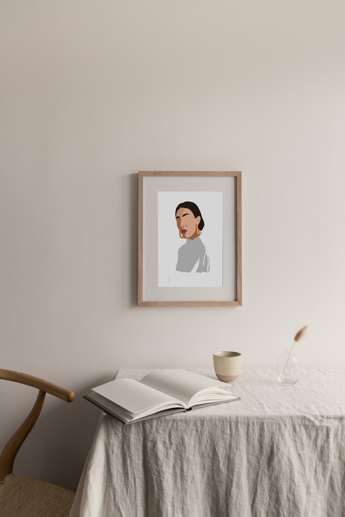 Woman Wall Art | Instant Download, Feminine Wall Art, Latina Wall Art, Curly Hair Art, Black Woman Art, Mid Century Modern Art