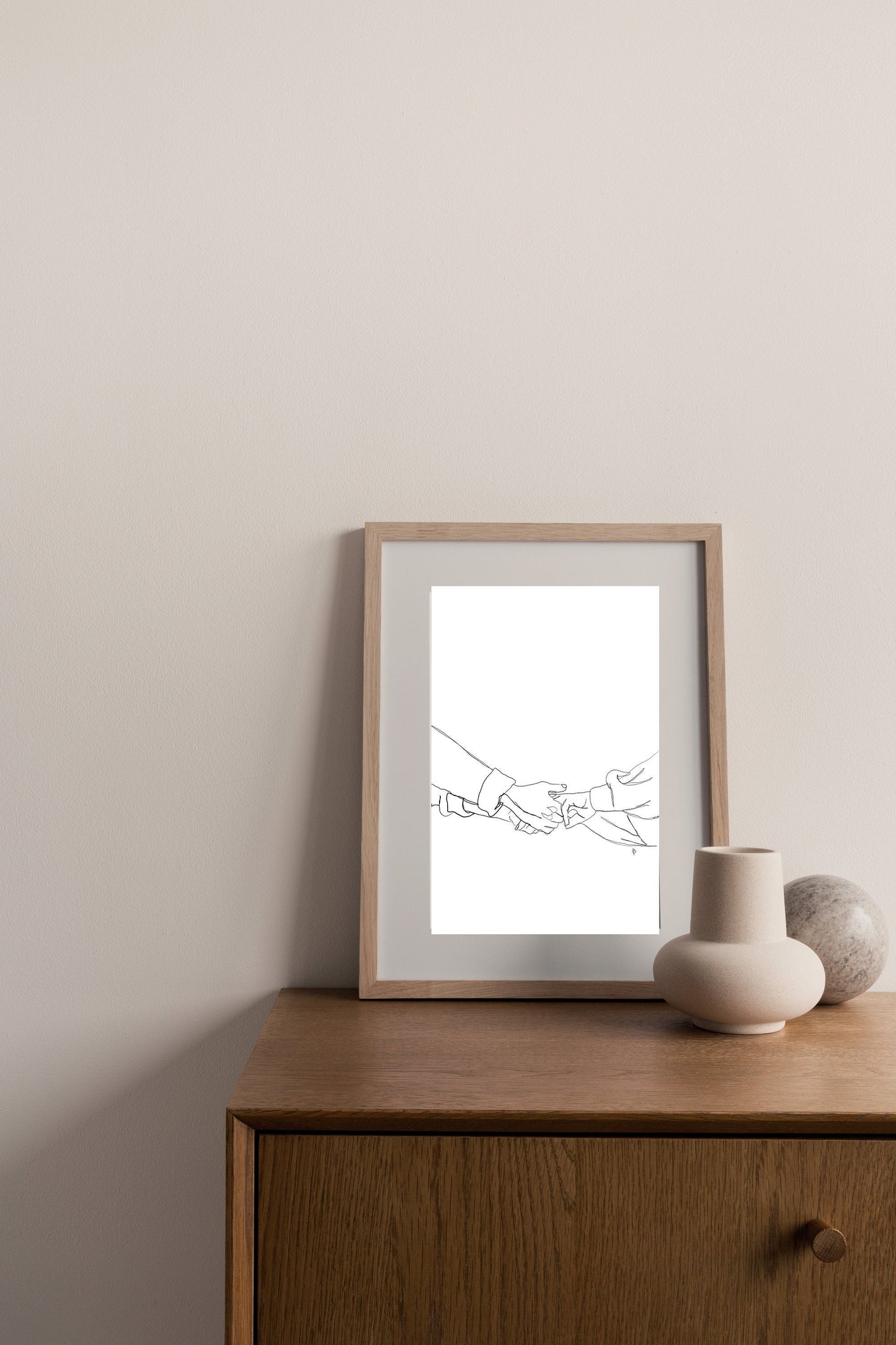 Holding Hands Line Art | Instant Download, Line Art, Minimalist Art, Hand Line Art, Couple Art, Digital Print Art