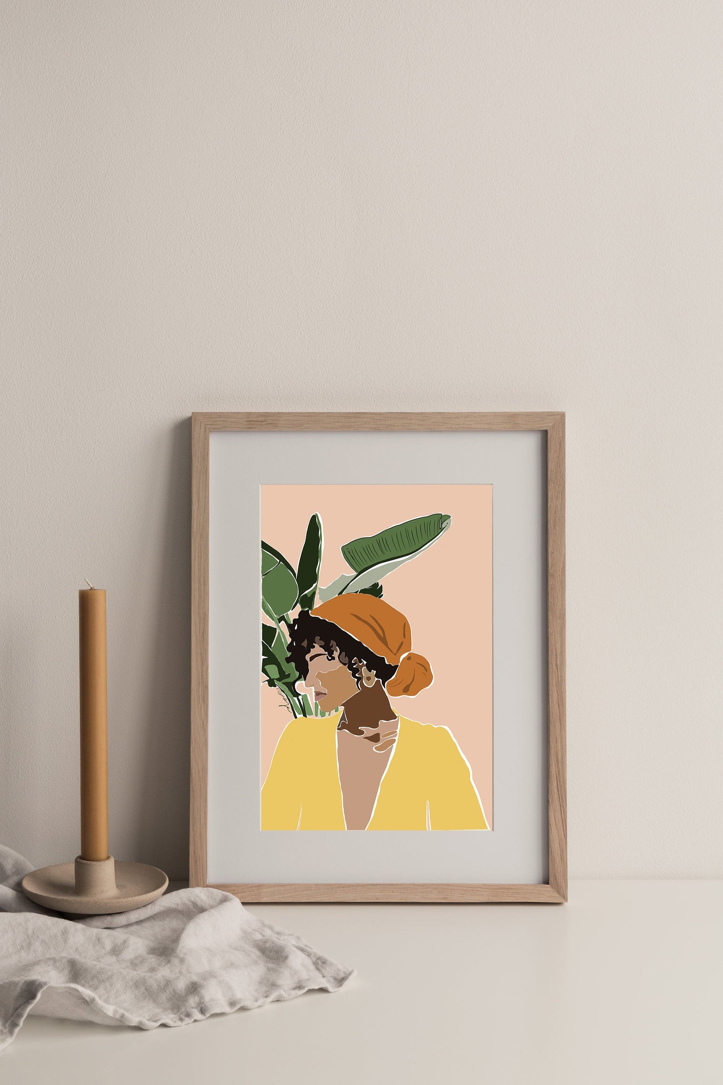 African American Tropical Wall Art, Black Woman Tropical Art, Black Woman Vacation Wall Art, Tropical Wall Art
