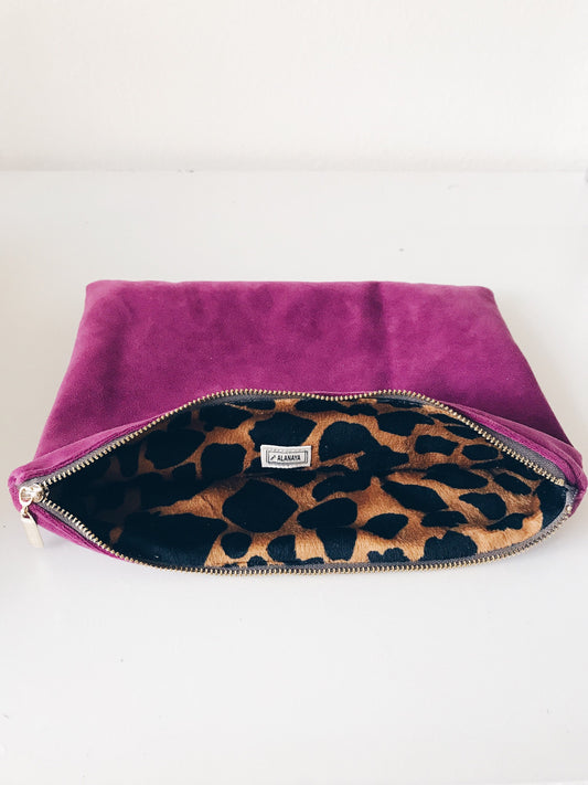 Maroon Velvet ALANAYA Clutch