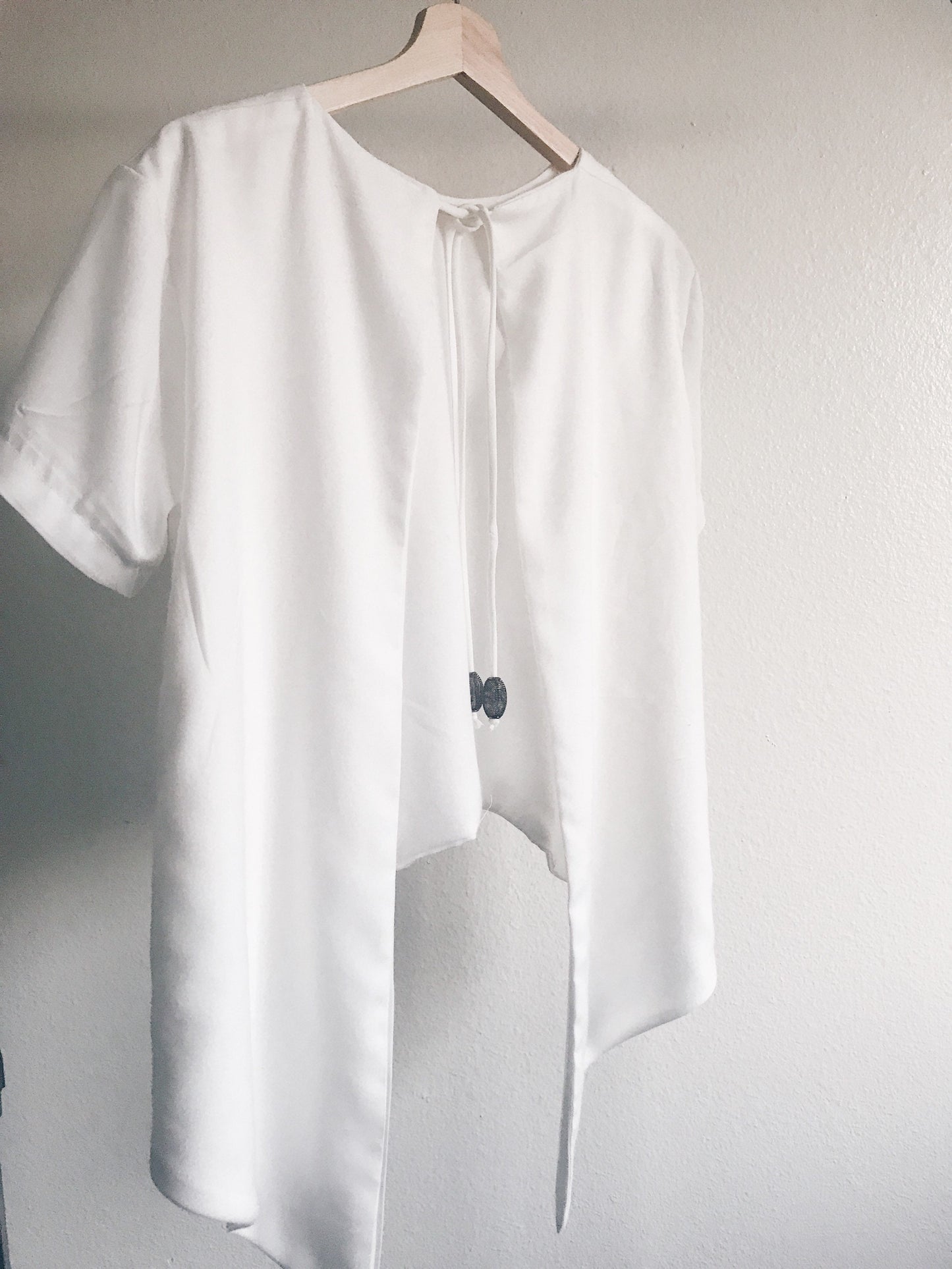 ALANAYA High-Low Tie-Back Blouse