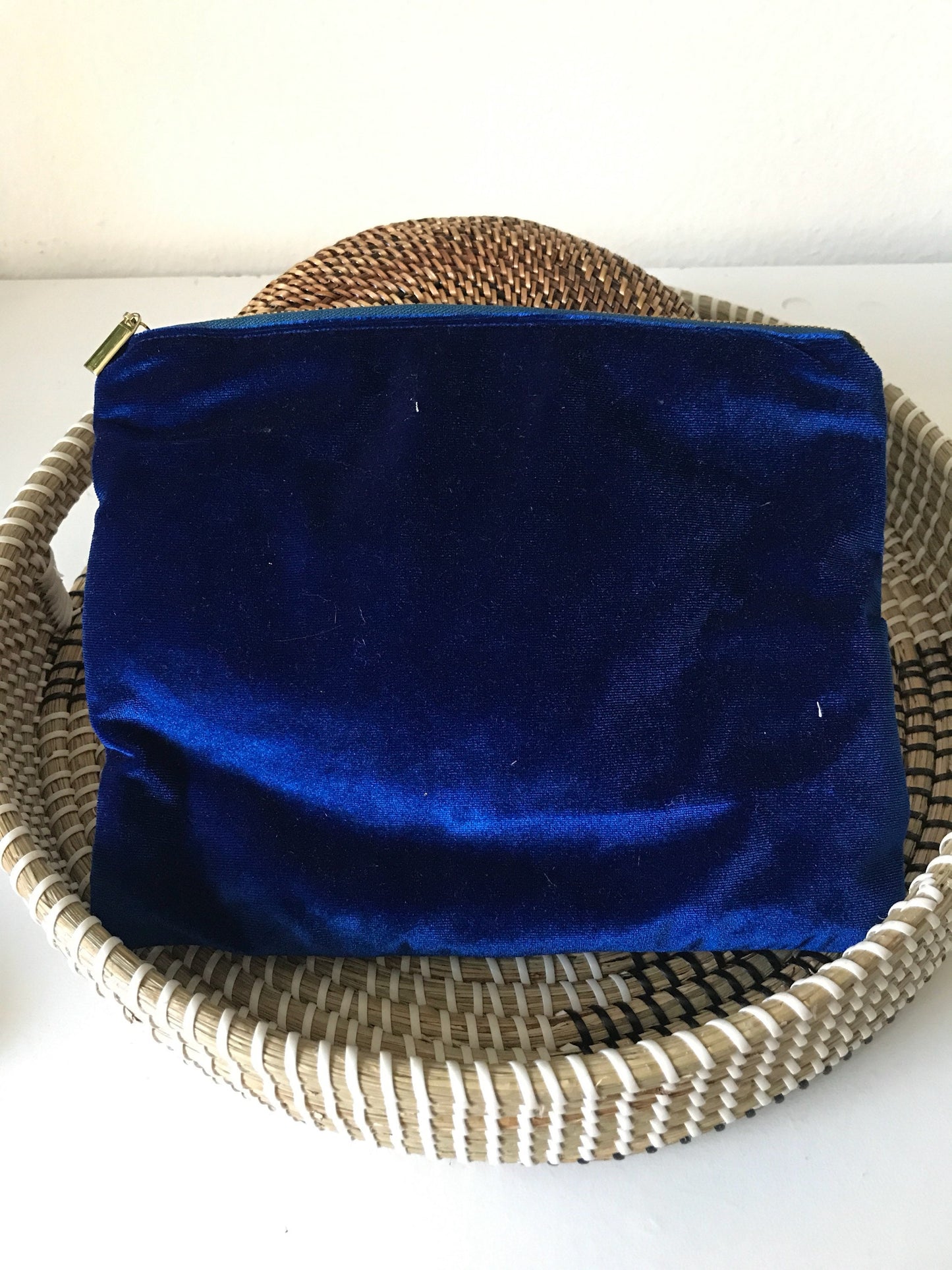Midnight Blue ALANAYA Velvet Clutch
