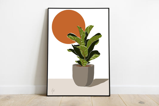 Fiddle Leaf Fig Wall Art | Instant Download, Plant Wall Art, Digital Prints, Printable Plant Art, Printable Wall Art, Fiddle Leaf