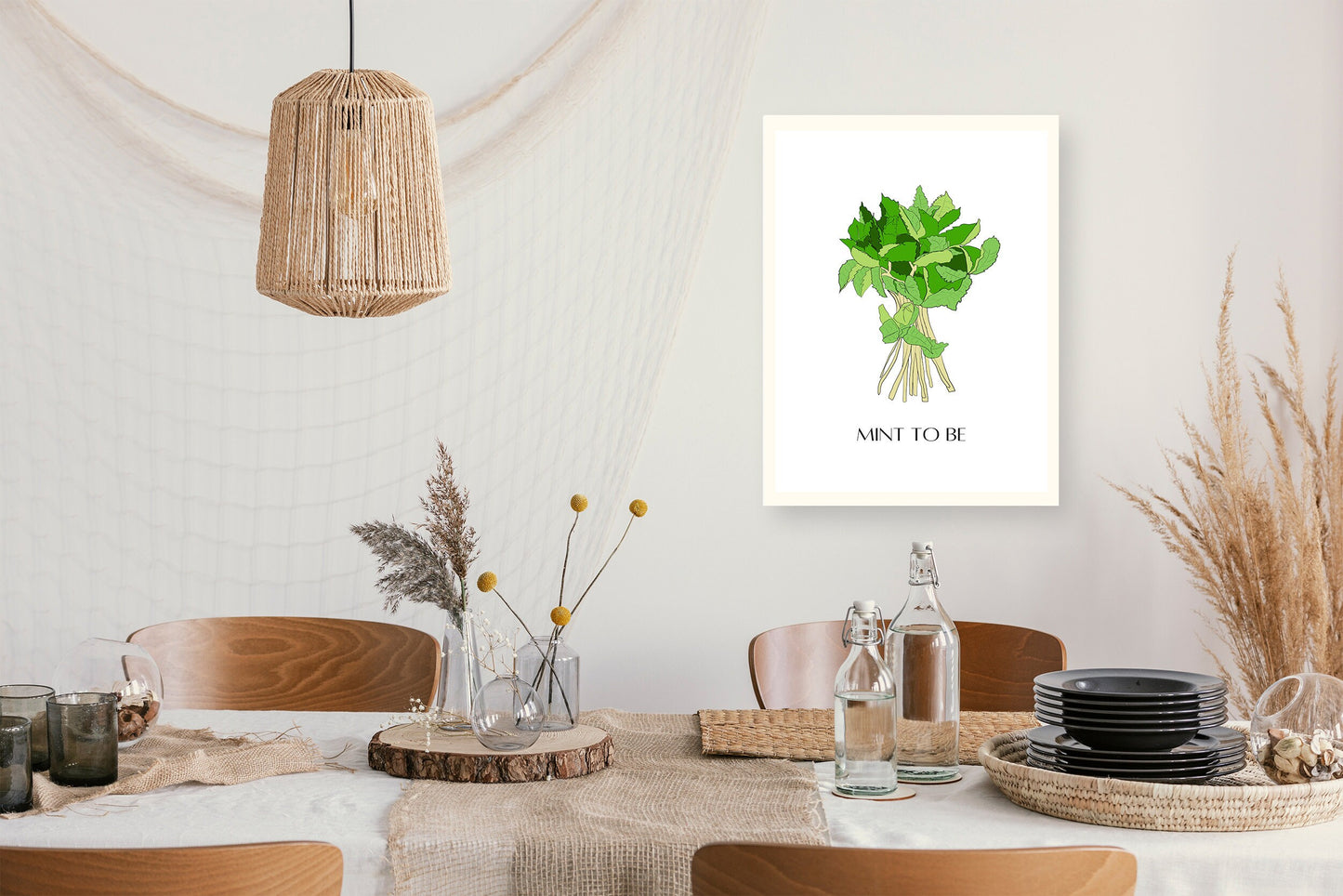 Mint Herb Wall Art | Instant Download, Plant Wall Art, Funny Wall Art, Digital Prints, Printable Plant Art, Printable Wall Art