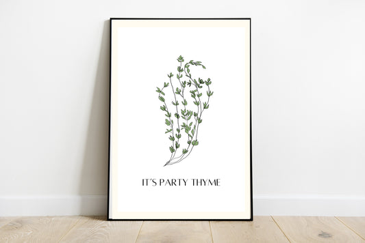 Thyme Herb Wall Art | Instant Download, Plant Wall Art, Funny Wall Art, Digital Prints, Printable Plant Art, Printable Wall Art