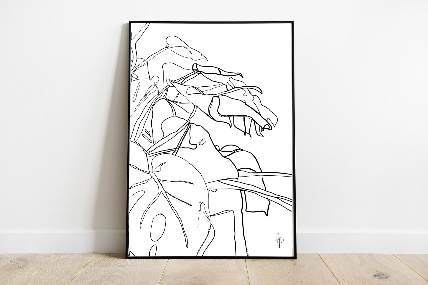 Monstera Line Art | Instant Download, Plant Wall Art, Plant Prints, Digital Prints, Printable Plant Art, Printable Wall Art
