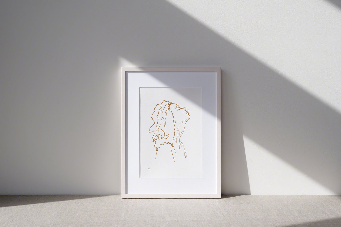Sun Basked Woman Art | Instant Download, BIPOC Art, Curly Hair Art, Black Woman Art, Woman Line Art, Line Art
