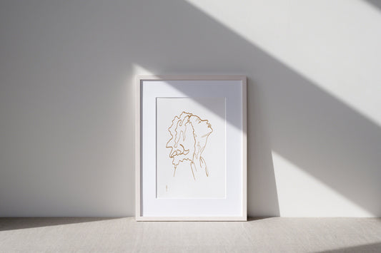 Sun Basked Woman Art | Instant Download, BIPOC Art, Curly Hair Art, Black Woman Art, Woman Line Art, Line Art