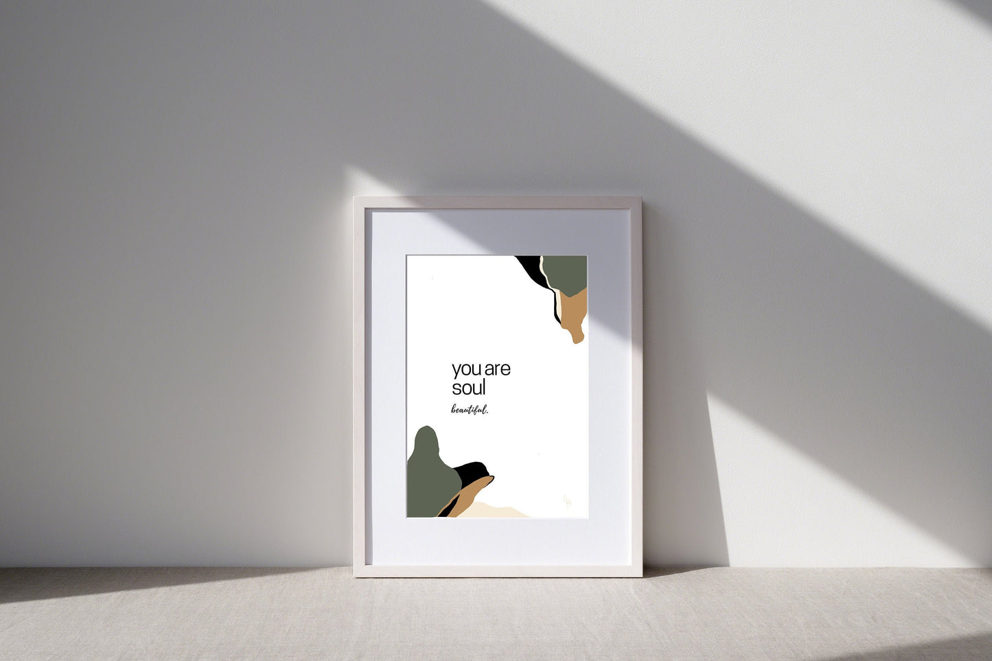 Soul Beautiful Wall Art | Instant Download, Typographic Art, Word Art, Neutral Art, Boho Art, Digital Print Art