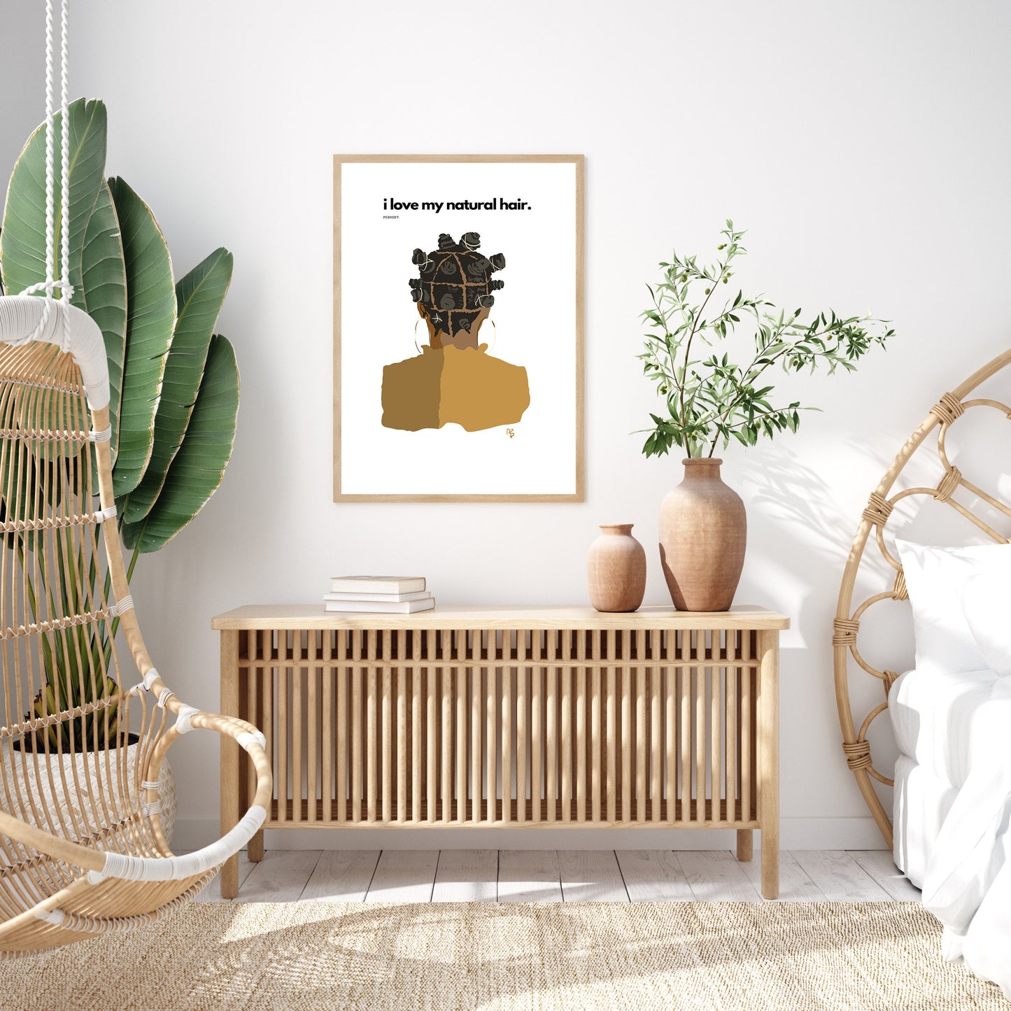 I Love My Natural Hair Bantus | Instant Download, Black Girl Boho Art, Afro American Art, Black Girl Print, Black Woman Art, Black Girl Art
