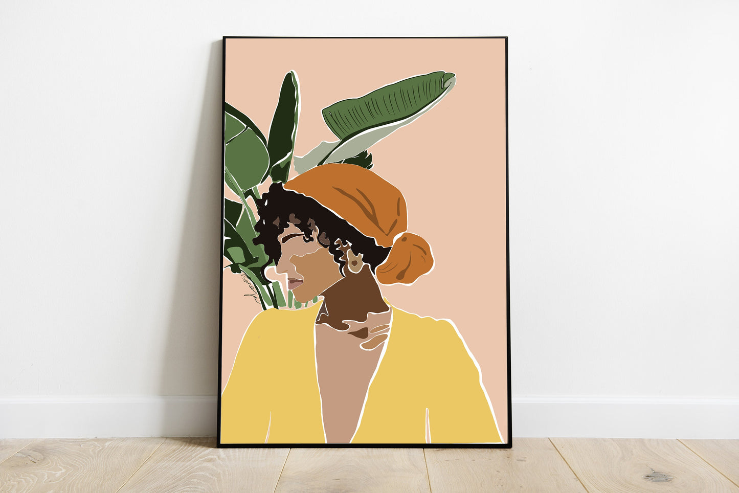 African American Tropical Wall Art, Black Woman Tropical Art, Black Woman Vacation Wall Art, Tropical Wall Art