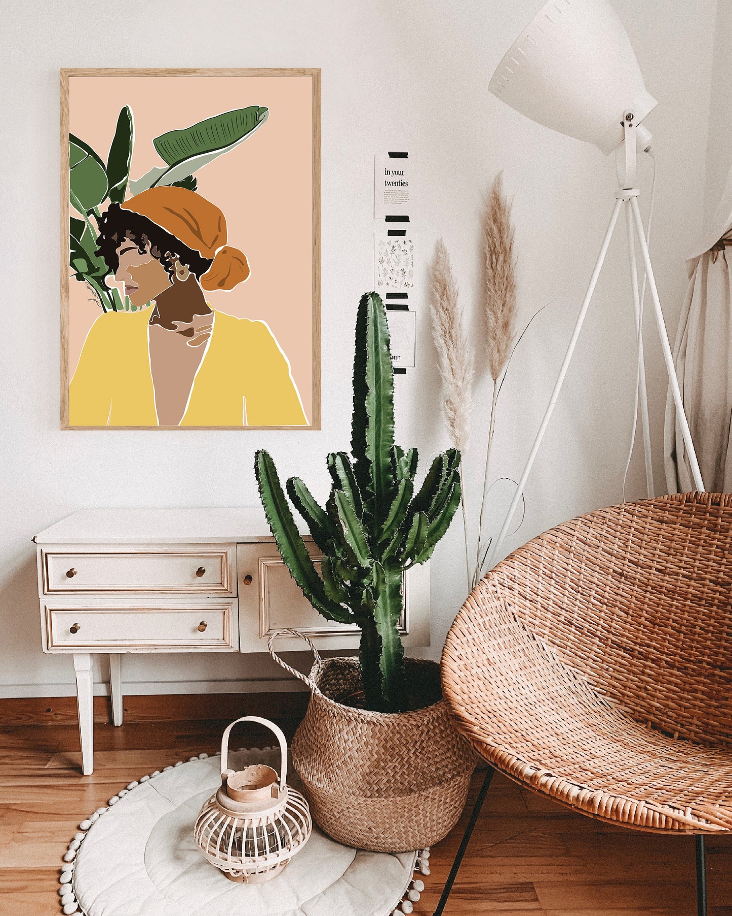 African American Tropical Wall Art, Black Woman Tropical Art, Black Woman Vacation Wall Art, Tropical Wall Art